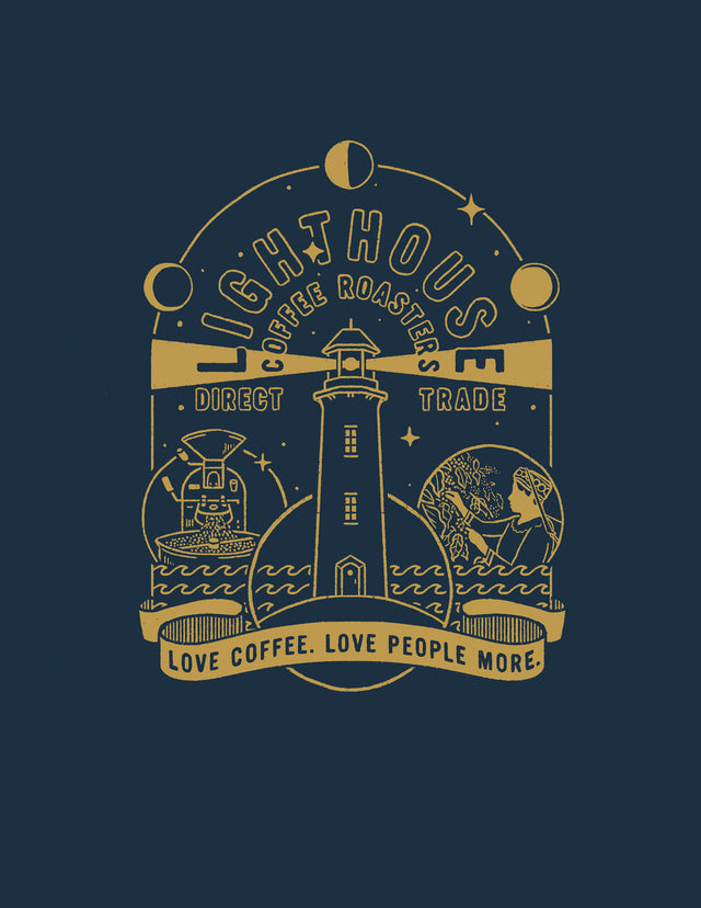 Lighthouse Coffee t-shirt logo